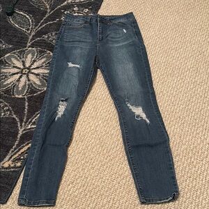 Vanilla Star Blue Skinny Jeans Distressed Style
